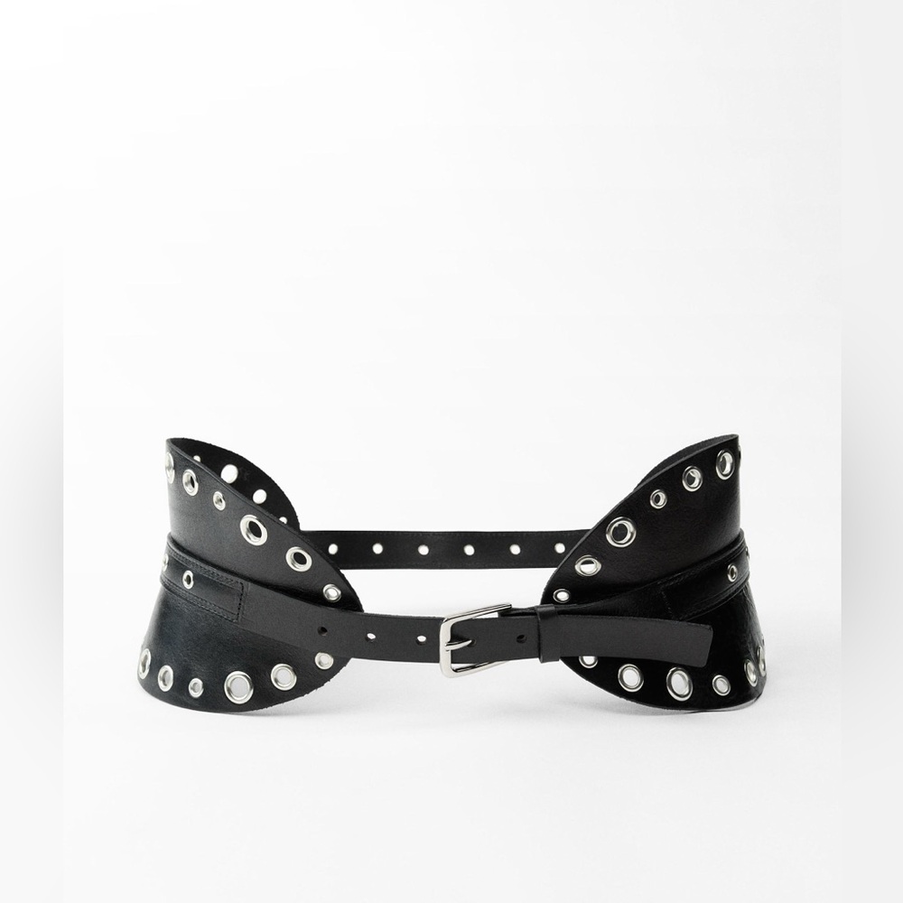 ZARA SASH STUDDED LETHER BELT